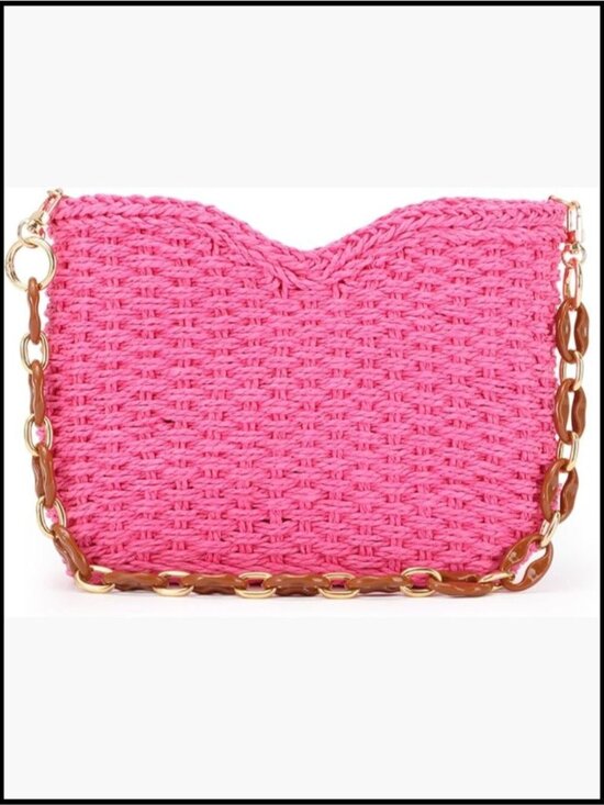 Handbags - Woven Straw Tote Bag Summer Raffia Hobo Crossbody Travel Beach Purse
